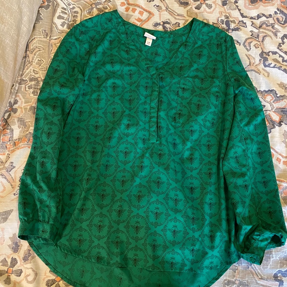 Green Bee Blouse Size L